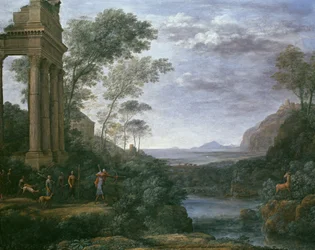 Landscape with Ascanius Shooting the Stag of Sylvia, 17th century